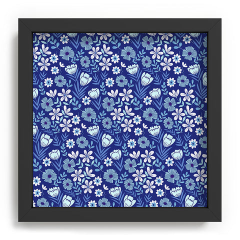 Pimlada Phuapradit Blue and White Floral 2471 Recessed Framing Square