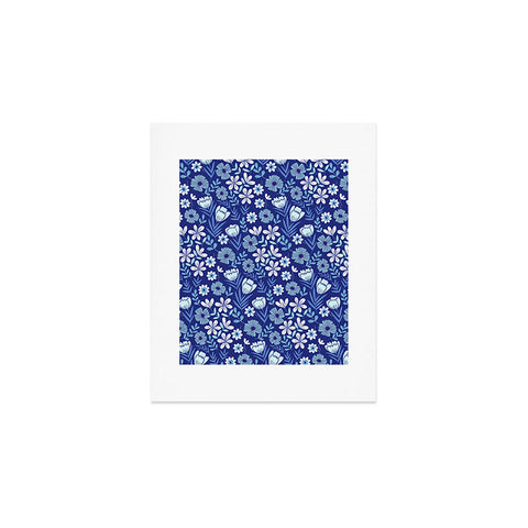 Pimlada Phuapradit Blue and White Floral 2471 Art Print