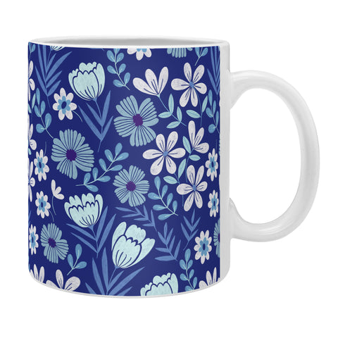 Pimlada Phuapradit Blue and White Floral 2471 Coffee Mug
