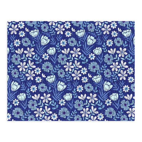 Pimlada Phuapradit Blue and White Floral 2471 Puzzle