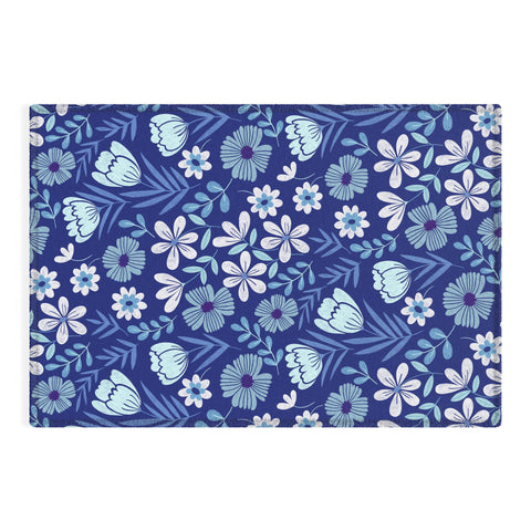 Pimlada Phuapradit Blue and White Floral 2471 Outdoor Rug