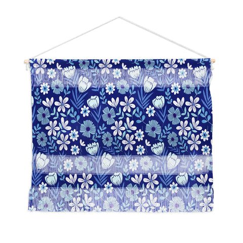 Pimlada Phuapradit Blue and White Floral 2471 Wall Hanging Landscape
