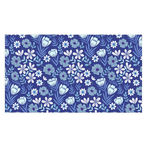 Pimlada Phuapradit Blue and White Floral 2471 Tablecloth