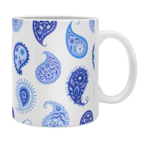 Pimlada Phuapradit Blue and White Paisley Coffee Mug