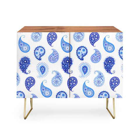 Pimlada Phuapradit Blue and White Paisley Credenza