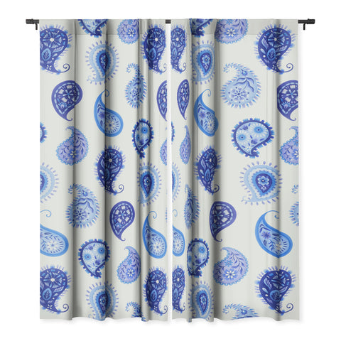 Pimlada Phuapradit Blue and White Paisley Blackout Non Repeat