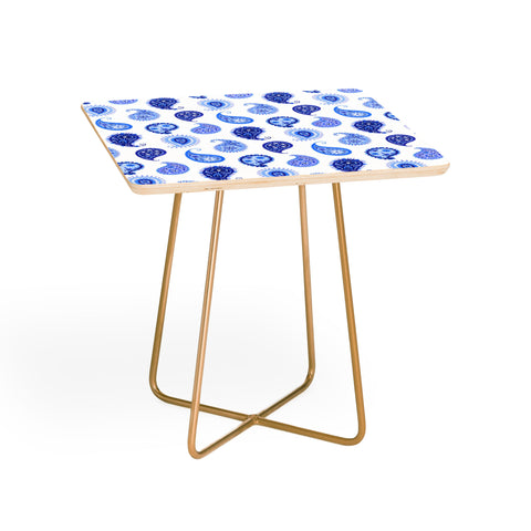 Pimlada Phuapradit Blue and White Paisley Side Table