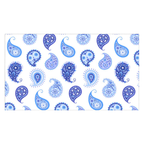 Pimlada Phuapradit Blue and White Paisley Tablecloth