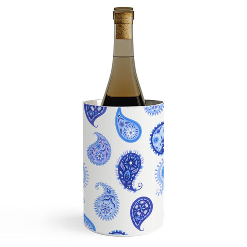 Pimlada Phuapradit Blue and White Paisley Wine Chiller