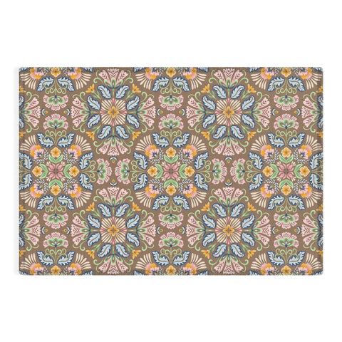 Pimlada Phuapradit Bohemian Bloom Brown Outdoor Rug