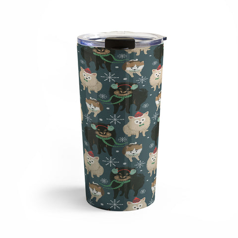 Pimlada Phuapradit Christmas Canine Pomeranian Travel Mug