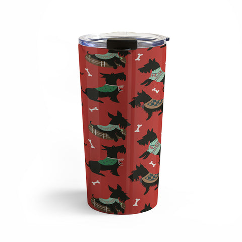 Pimlada Phuapradit Christmas Canine Scottie Travel Mug