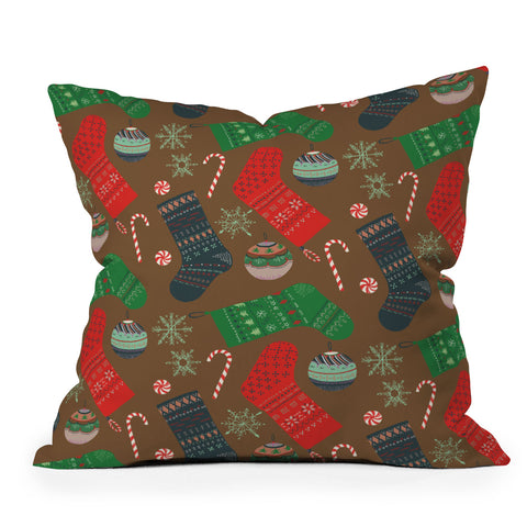Pimlada Phuapradit Christmas Ornaments Outdoor Throw Pillow