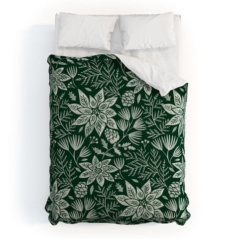 Pimlada Phuapradit Christmas Poinsettia Comforter