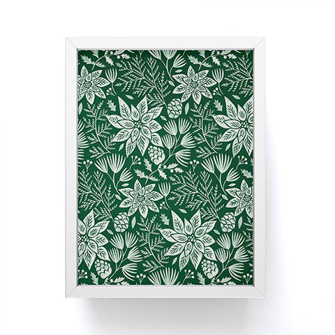 Pimlada Phuapradit Christmas Poinsettia Framed Mini Art Print