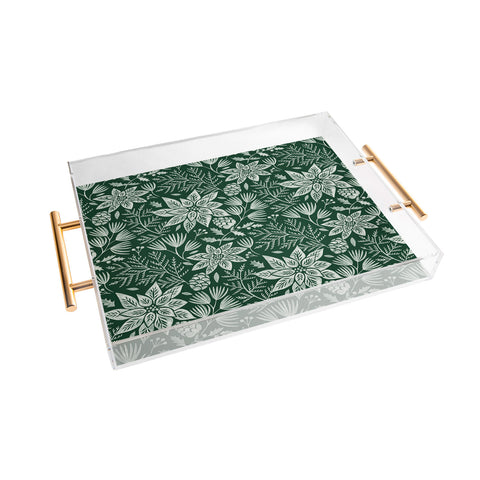 Pimlada Phuapradit Christmas Poinsettia Acrylic Tray