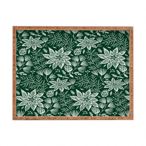 Pimlada Phuapradit Christmas Poinsettia Rectangular Tray
