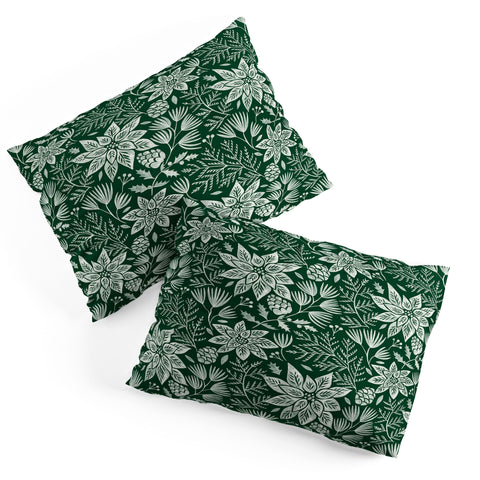 Pimlada Phuapradit Christmas Poinsettia Pillow Shams