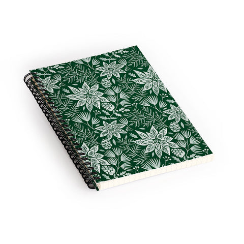 Pimlada Phuapradit Christmas Poinsettia Spiral Notebook