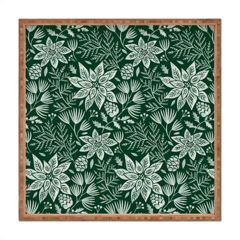 Pimlada Phuapradit Christmas Poinsettia Square Tray
