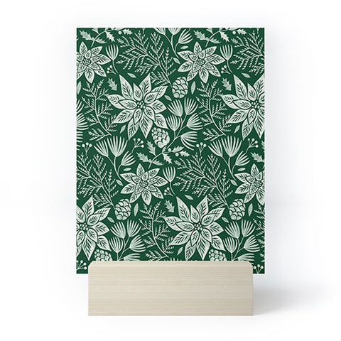 Pimlada Phuapradit Christmas Poinsettia Mini Art Print