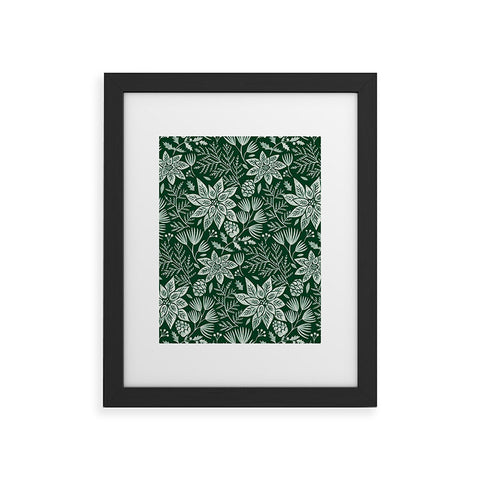 Pimlada Phuapradit Christmas Poinsettia Framed Art Print