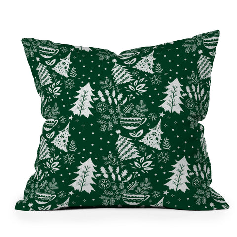 Pimlada Phuapradit Christmas tree 1 Outdoor Throw Pillow