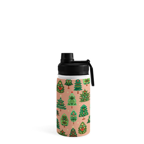 Pimlada Phuapradit Christmas Trees Fawn Water Bottle