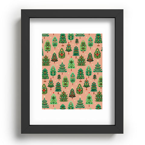 Pimlada Phuapradit Christmas Trees Fawn Recessed Framing Rectangle