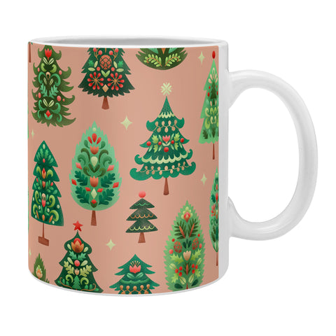 Pimlada Phuapradit Christmas Trees Fawn Coffee Mug