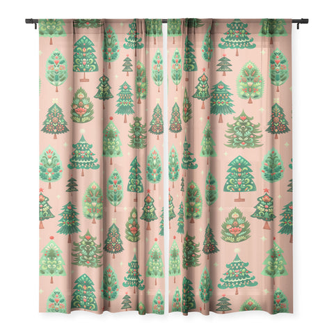 Pimlada Phuapradit Christmas Trees Fawn Sheer Non Repeat