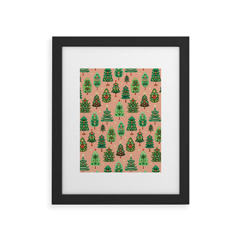 Pimlada Phuapradit Christmas Trees Fawn Framed Art Print