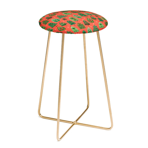Pimlada Phuapradit Christmas Trees red Counter Stool