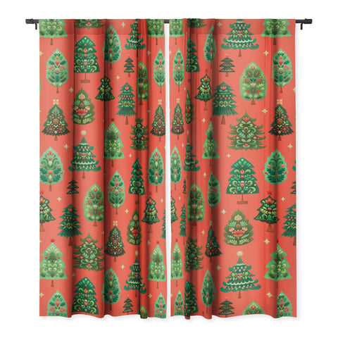 Pimlada Phuapradit Christmas Trees red Blackout Non Repeat