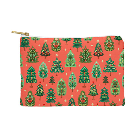 Pimlada Phuapradit Christmas Trees red Pouch