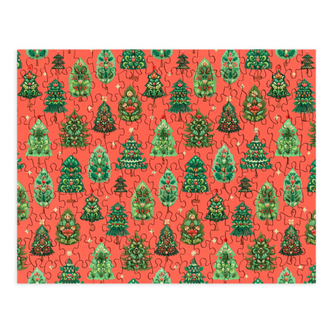 Pimlada Phuapradit Christmas Trees red Puzzle