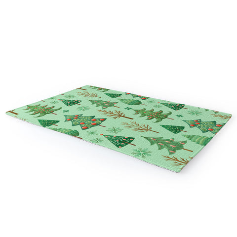 Pimlada Phuapradit Christmas trees snowflakes Area Rug
