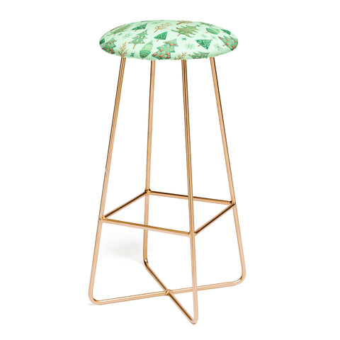 Pimlada Phuapradit Christmas trees snowflakes Bar Stool