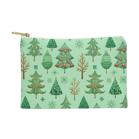 Pimlada Phuapradit Christmas trees snowflakes Pouch