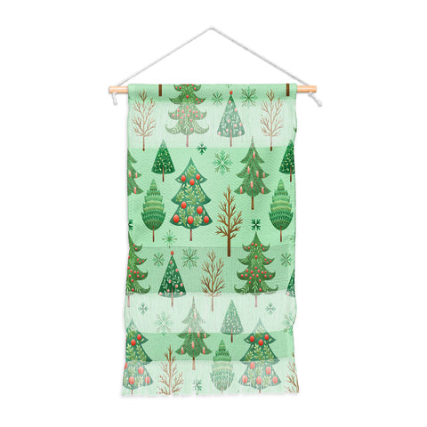 Pimlada Phuapradit Christmas trees snowflakes Wall Hanging Portrait
