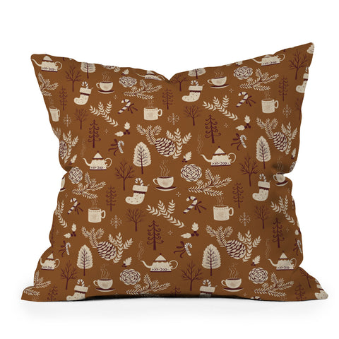 Pimlada Phuapradit Christmas Woods 2 Outdoor Throw Pillow