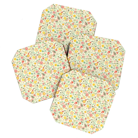 Pimlada Phuapradit Cotton Candy Floral Coaster Set