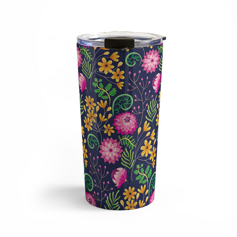 Pimlada Phuapradit Dahlia and fern Travel Mug