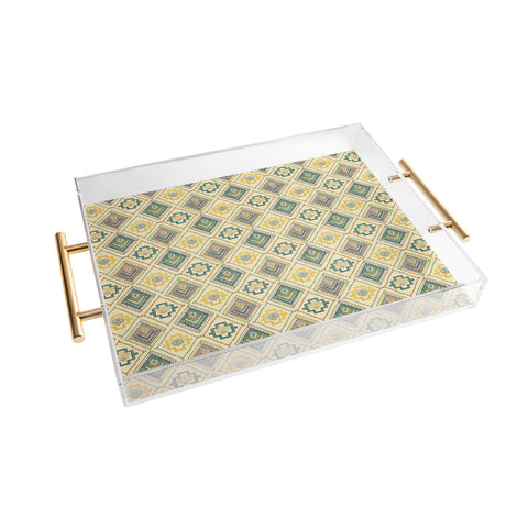 Pimlada Phuapradit Diamond stitch beige Acrylic Tray