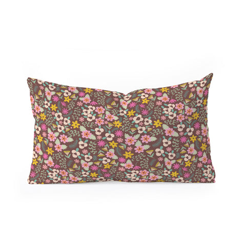 Pimlada Phuapradit Ditsy Floral 3 Oblong Throw Pillow