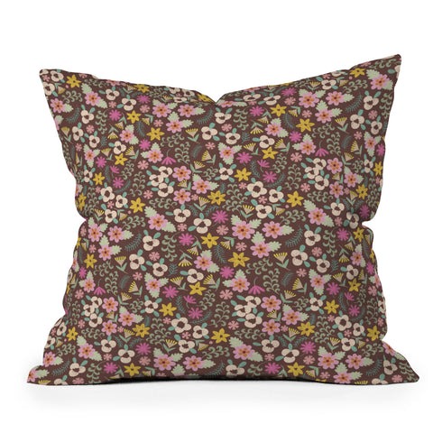 Pimlada Phuapradit Ditsy Floral 3 Throw Pillow Havenly