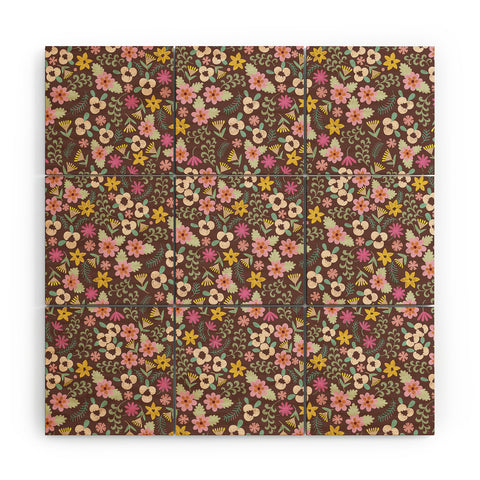 Pimlada Phuapradit Ditsy Floral 3 Wood Wall Mural