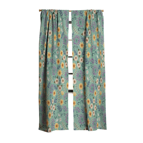 Pimlada Phuapradit Ditsy Floral Blue Green Blackout Non Repeat