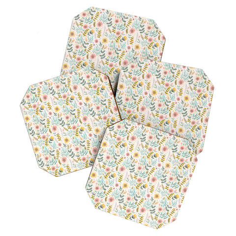 Pimlada Phuapradit Ditsy Floral field Coaster Set