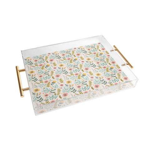 Pimlada Phuapradit Ditsy Floral field Acrylic Tray